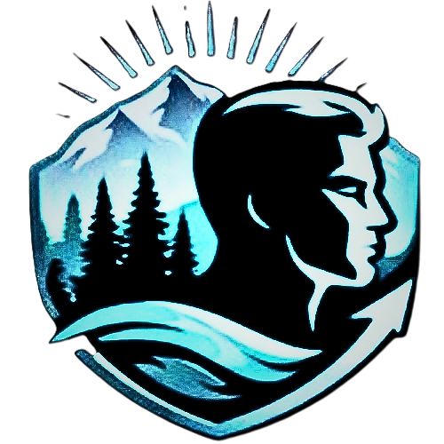 Praxis Elena Ruppelt Logo Logo von Elena Ruppelt, Heilpraktikerin für Psychotherapie, mit Berg- und Waldmotiven.